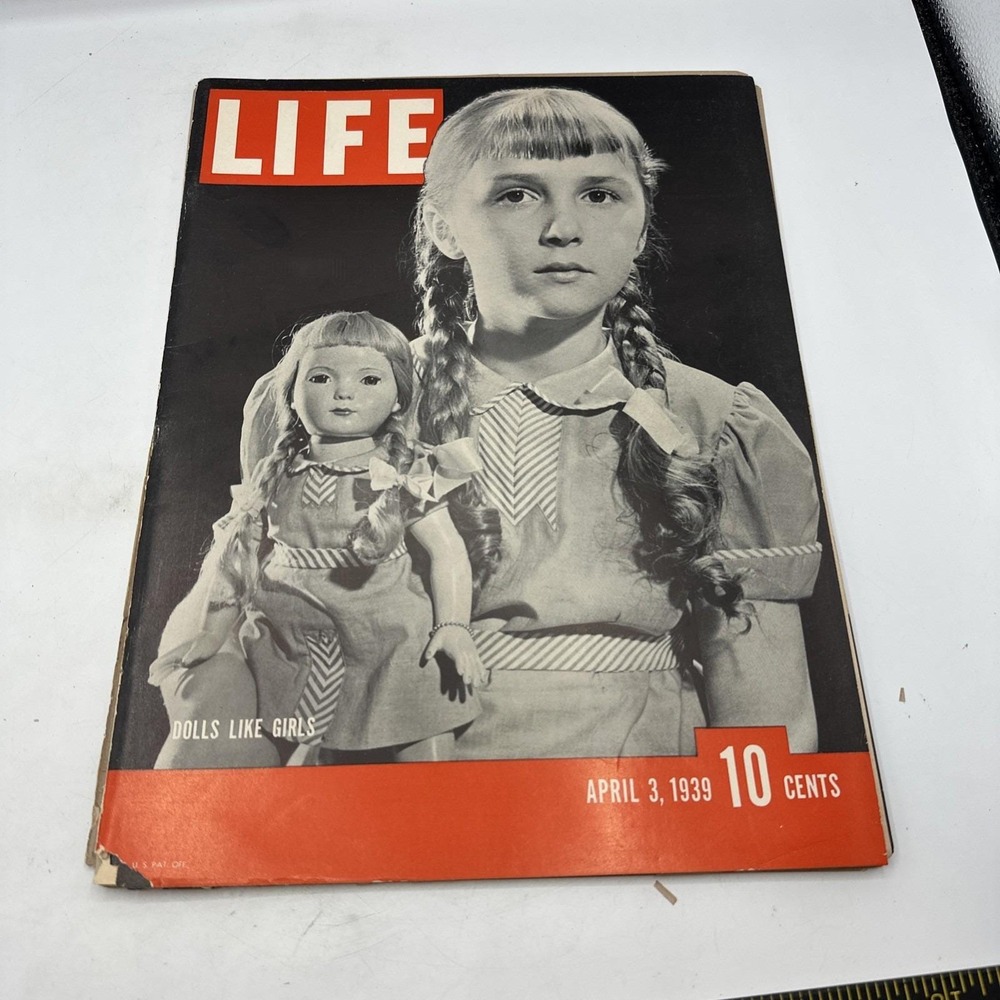 Life Magazine April 3, 1939 - Dolls Like Girls, Lindbergh, Wuthering Heights VTG